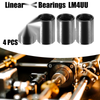 Car 4 x LM4UU 4mm IDx8mm ODx12mm Linear Ball Bearings Silver Tone