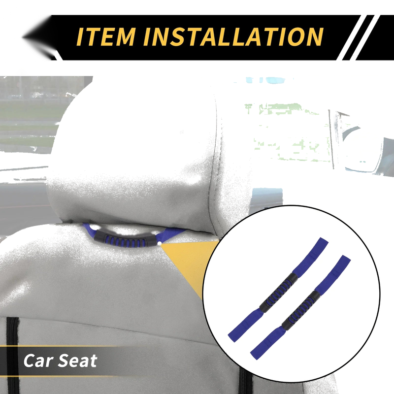 Jeep Wrangler (2018-2023) Blue 2 x Headrest Grab Handles