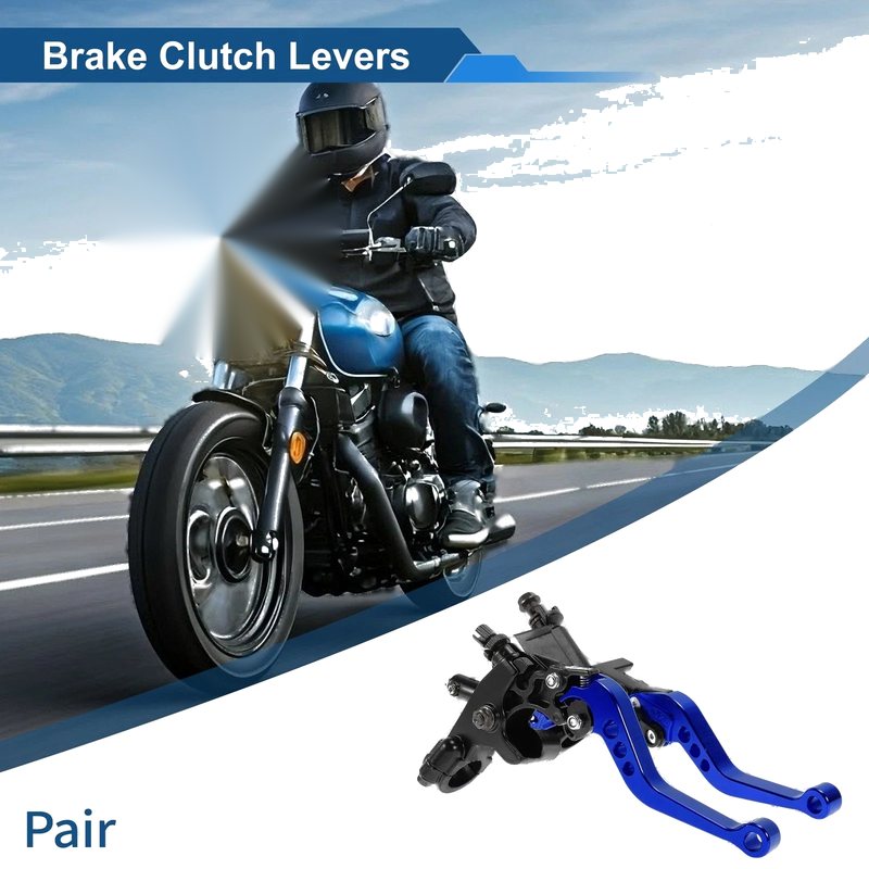 Honda Solid Blue Adjustable Short Brake Clutch Levers