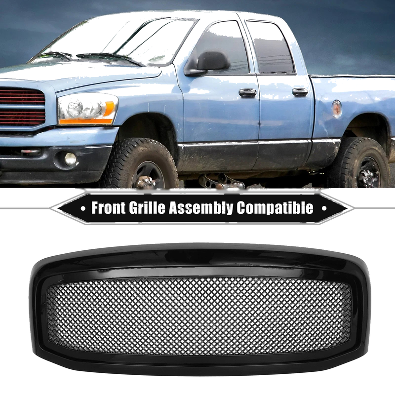 Dodge Ram 3500 2006-2009 Gloss Black Grille Assembly