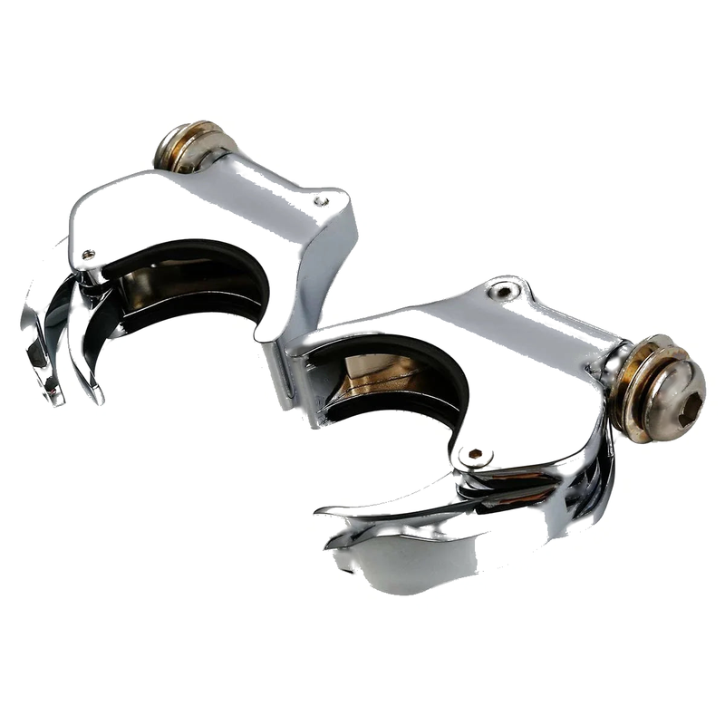 Harley Dyna Sportster 3x 39-49mm Quick Release Chrome Windshield Clamps
