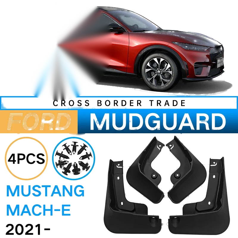 Ford Mustang Mach-E 4x Mud Flaps Mudguard Splash Guards (2021–2024)