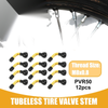 Cars Motorcycles Gold Tone 12 Pcs PVR50 Tubeless Tire Valve Universal