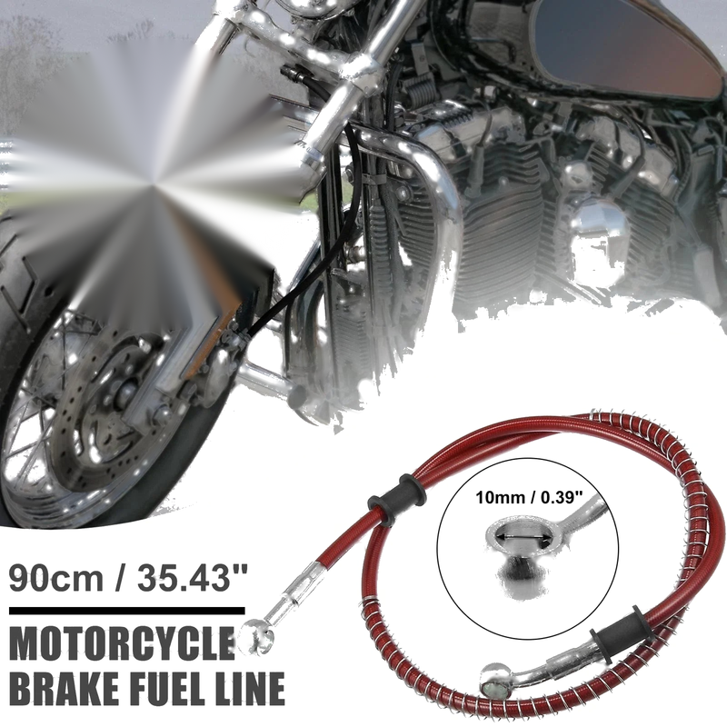 Motorcycle 90cm / Motorcycle Braided Brake Clutch Oil Hoses Fitting Ends
