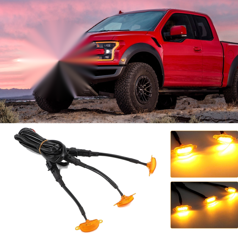 Ford F-150 Raptor Amber LED Grille Lights (2015-2020)