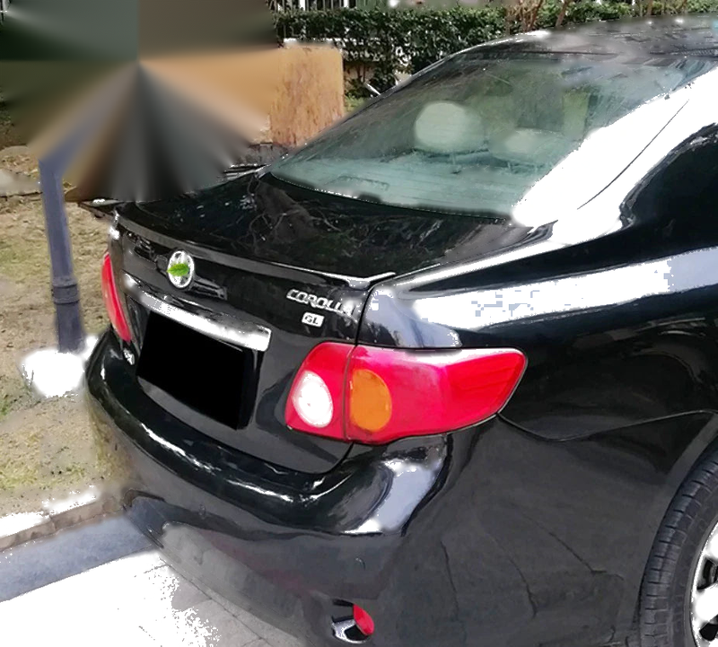 Toyota Corolla Sedan Black Factory Style Rear Spoiler Wing (2009-2013)