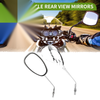 M10 Motorcycle M10 / 2 x Rear View Mirrors Oval Handlebar Chrome Silver Tone
