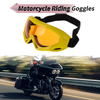 Motorcycle Riding Orange Lens Yellow Frame PC TPU Goggles