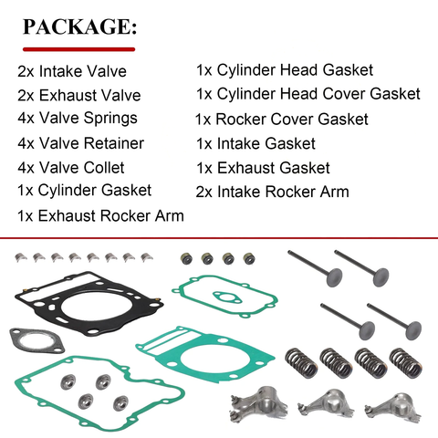Polaris Sportsman 500 4x4 6x6 Rocker Arm & Intake Exhaust Valve Kit (1996–2014)