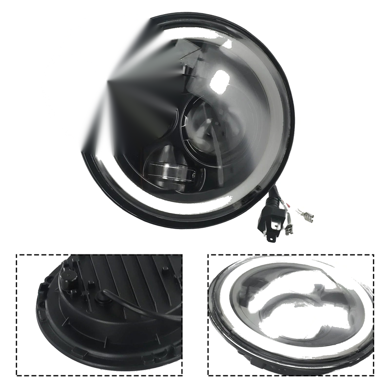 Motorcycle Headlight / 7 Inch Round