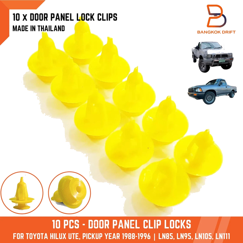 Toyota Hilux Ute Pickup 10 x Door Panel Clips (1988-1996)