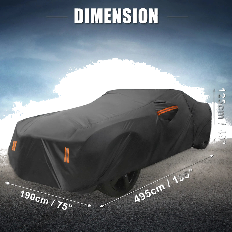 Chevy Camaro (2010 - 2021) Zipper Black Waterproof Aluminum Film Car Cover