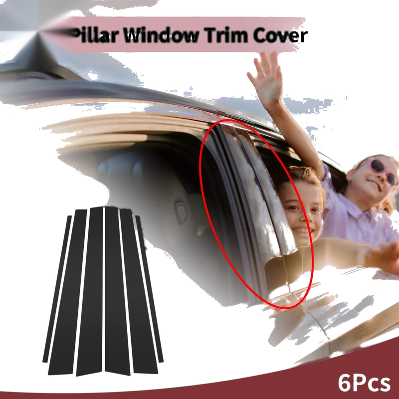 Toyota Highlander Car Door Pillar Window Trim 6x (2001–2007)