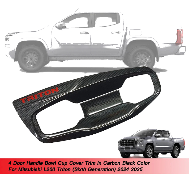 Mitsubishi L200 Triton Door Handle Bowl Cup Cover Carbon (2024-2025)