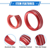 Ford F150 (2021-2023) Red 4 x AC Audio Volume Tune Switch Knob Rings