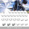 Motorcycle Motorbike 1 Set Screw Cap Silver Tone