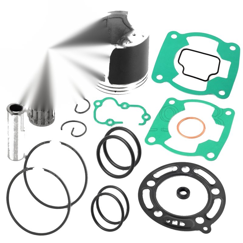 KX100 0.5mm 53mm Piston Ring & Cylinder Head Gasket Kit (1995–2013)