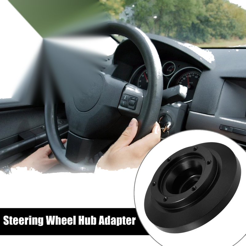 BMW M3 Z4 E90 Mini Cooper 6 Hole Steering Wheel Hub Adapter Black