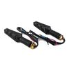 Universal Models 10mm Motorcycle Black LED Amber Turn Signal Lights