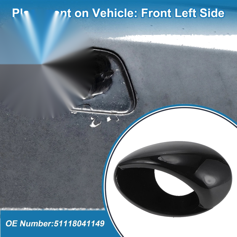 BMW M3 (2008-2013) - Gloss Black Bumper Headlight Washer Nozzle Cover