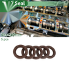 Oil Seal FKM Rubber 28x42x7mm High Pressure Brown 5 Pcs