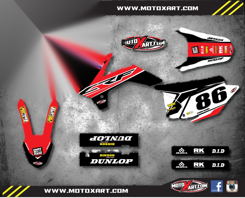 Honda CRF 230 F Custom Graphic Kit Decals (2015-2020)