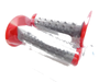 Suzuki RM125 Red Grey Diamond Handlebar Grip Set