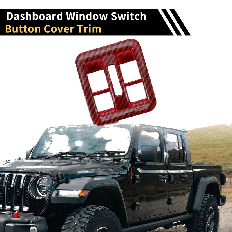 Jeep Wrangler JK Dashboard Window Switch Button Cover Trim (2007-2018)