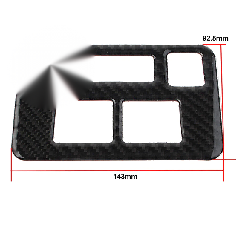 Subaru Forester Carbon Fiber Headlight Button Frame Cover (2013-2018)