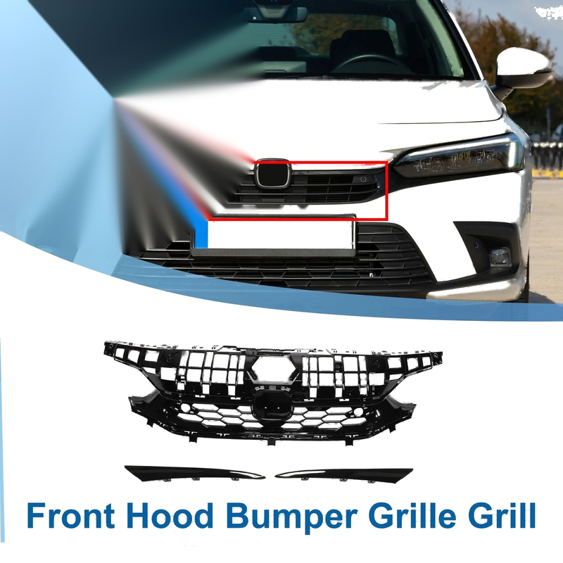 Honda Civic Front Upper Hood Bumper Grille (2016-2021)
