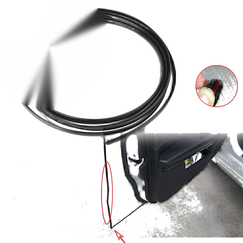 4M Car Door Edge Moulding Trim Guard Cover Crash Protector Black