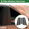 BMW X3 (2018-2024) Carbon Fiber Black 8 Pcs Door Pillar Window Trim