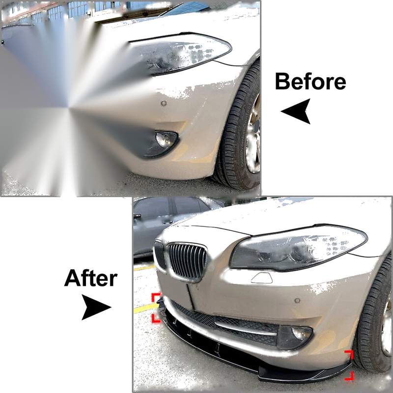 BMW 5 Series F10 Carbon Look Front Bumper Spoiler Lip (2011-2014)