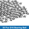 8mm Steel Precision Ball Bearing Silver Tone 50 Pcs