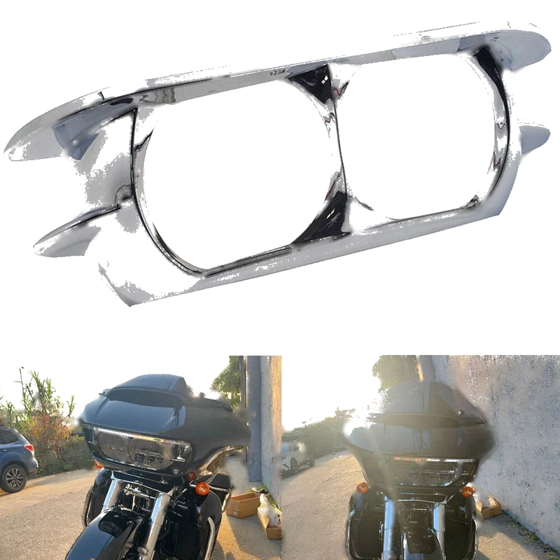 Harley Road Glide Chrome Headlight Trim Cover (2015-2019)