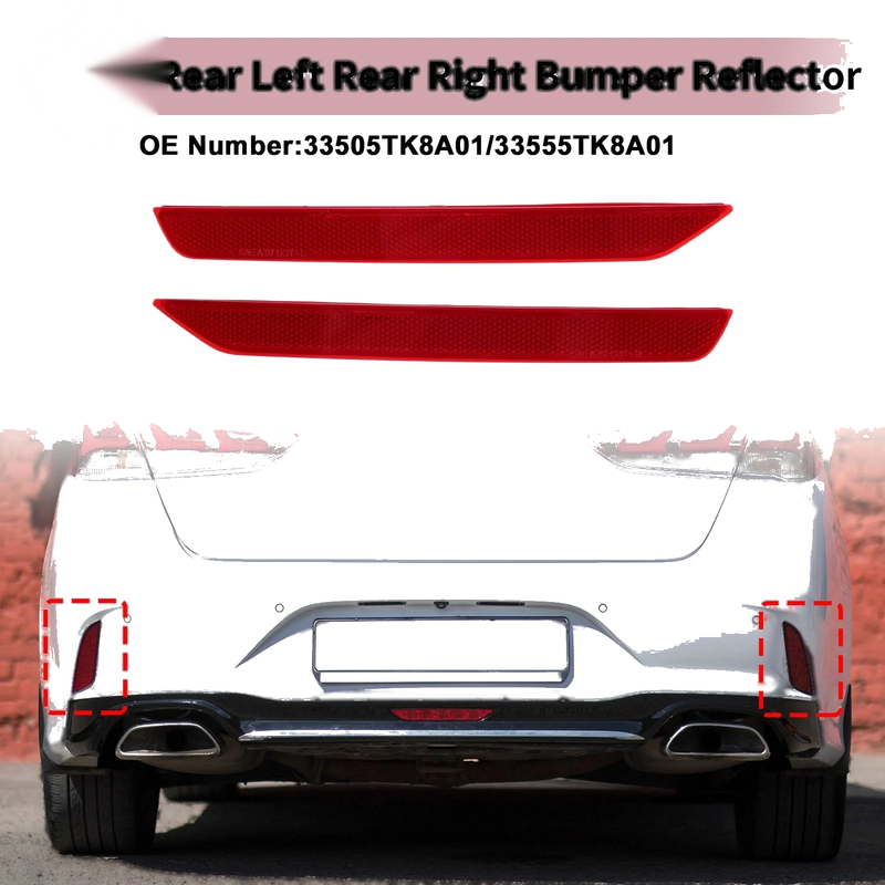 Honda Odyssey (2018-2023) - 2 x Reflectors Rear Bumper Reflectors