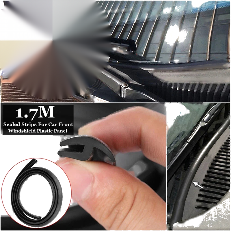 Front Windshield Rear Sunroof Weatherstrip 1.7m Rubber Seal Strips Trim