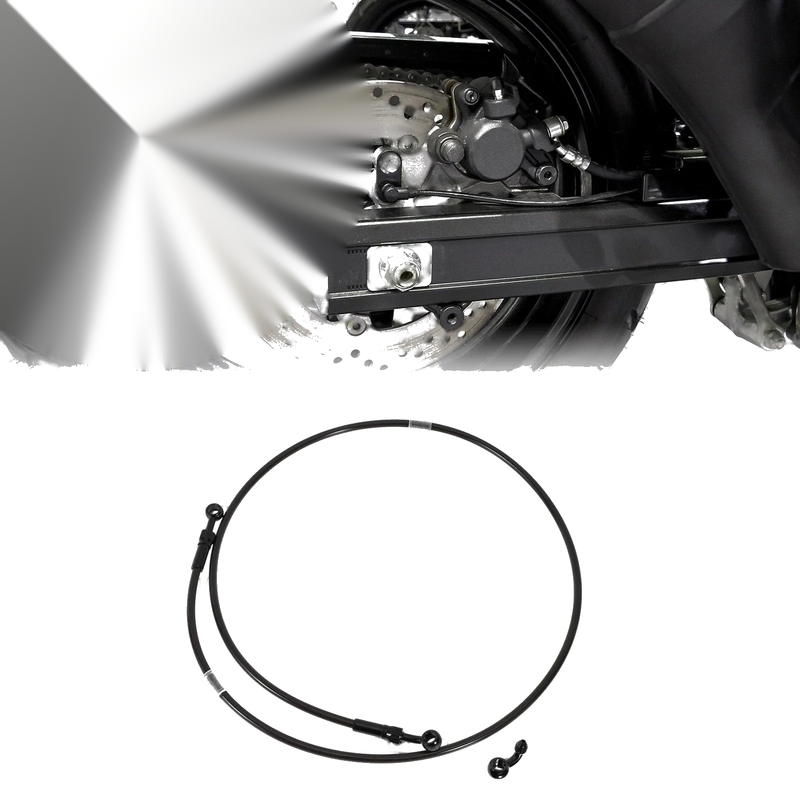 Motorcycle 140cm Motorcycle Brake Clutch Oil Hose Line Nylon Stainless Steel Wire Braid PU