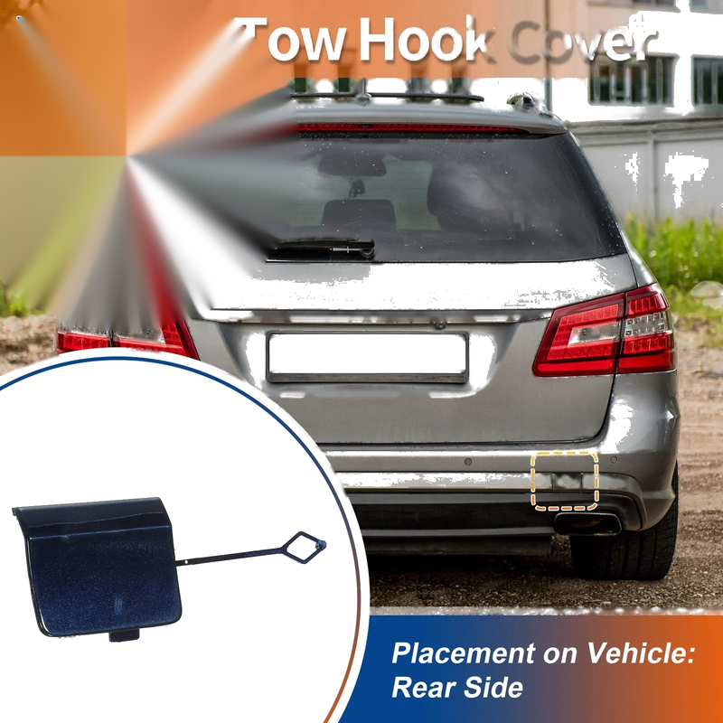 Mercedes-Benz W212 E200 (2010-2016) Blue Rear Bumper Tow Hook Cover