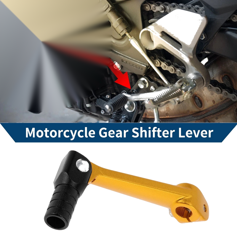 Bosuer M5 Gold Tone Black Head Folding Gear Shifter Lever