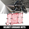 2 x 40x40cm 49 Holes Motorcycle Luggage Net Bag with 6 Hooks