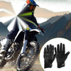 M / 1 Pair / Motorcycle Gloves Breathable Full Finger Goatskin Outdoor Black
