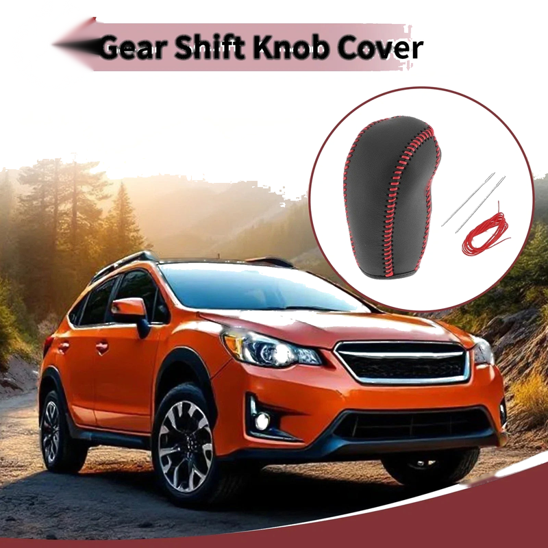 Subaru Forester (2014-2017) Black Red Car Gear Shift Knob Cover