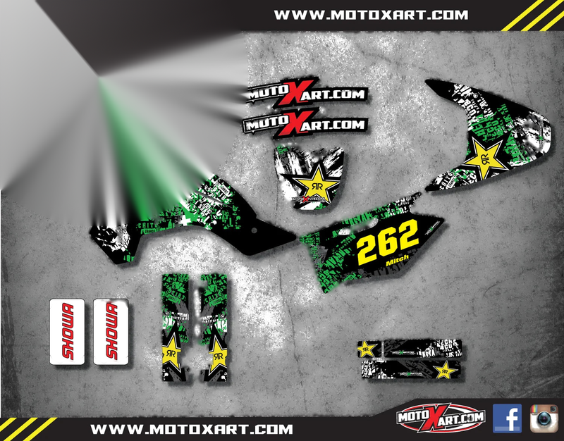 Kawasaki KLX 140 (2008-2014) Decals Custom Graphic Kit - GRAFFITI