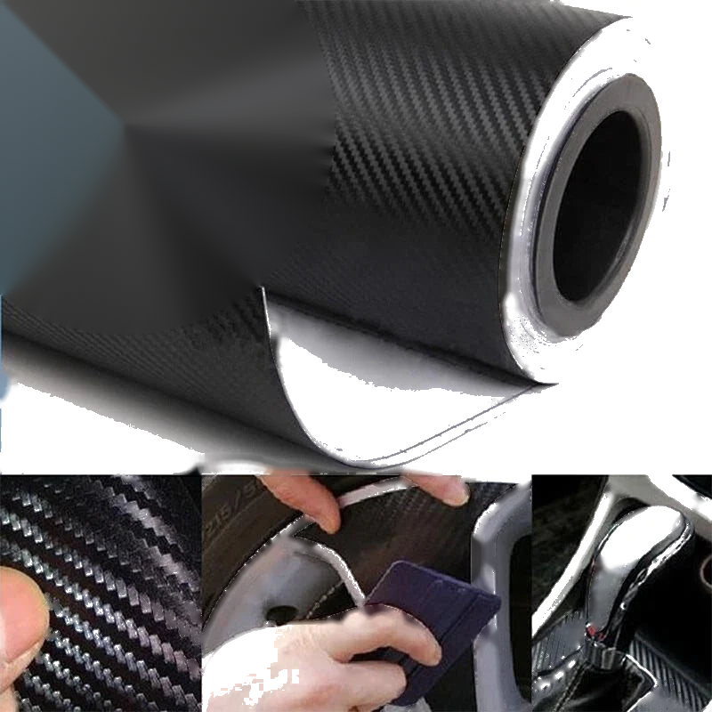 Carbon Fiber Car Vinyl Wrap Film Sheet Decal Sticker 127x30 cm