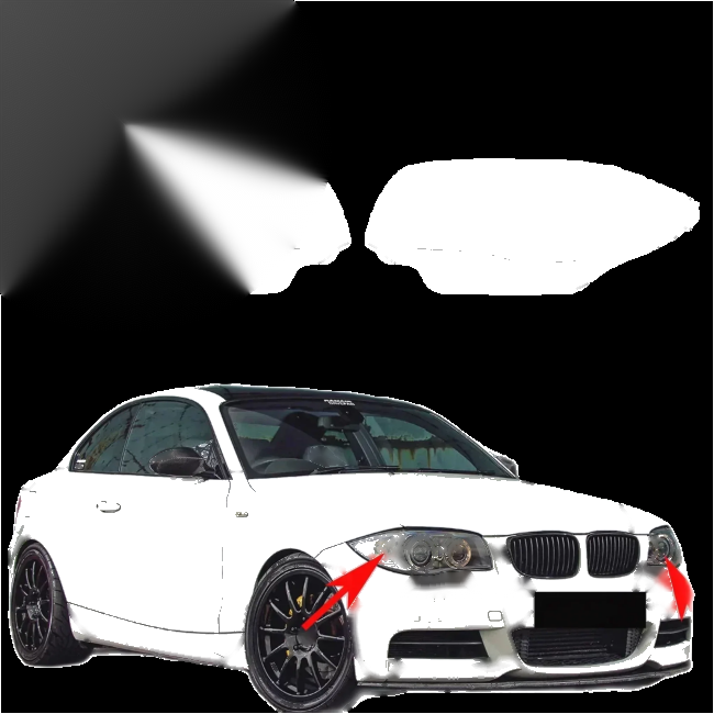 BMW 1 Series E81 / E82 / E87 / E88 (2003-2011) not a pair Front Headlight Lens Cover