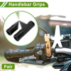 Motorcycle 7/8" 22mm Hand Grips Aluminum Alloy Black