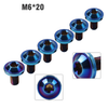 Bike Motor - Blue 6 x M6x20mm Titanium Alloy Torx Head Bolts