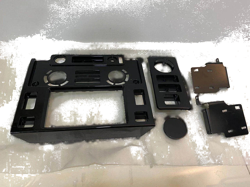 Land Rover Defender 2 x Din Center Dash Nav Head Unit Fascia Panel Set