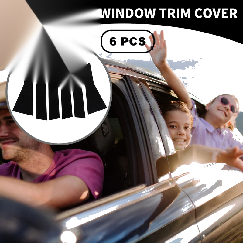 Honda CR-V (2017-2022) Black 6 x Car Pillar Window Trim Covers